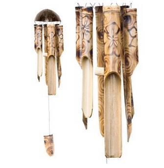Bamboo Wind Chime - Flower   38"