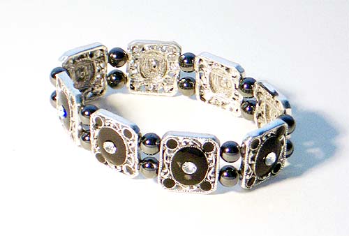 Magnetic Hematite Bracelet Black Diamond