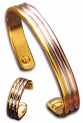 Copper Bracelet & Ring Horizontal Inlay Set