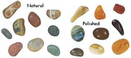 Natural vs Polished Rocks
